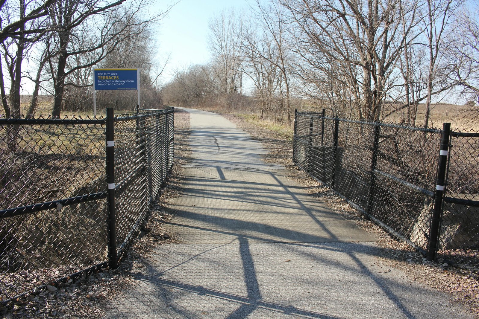 Looking north